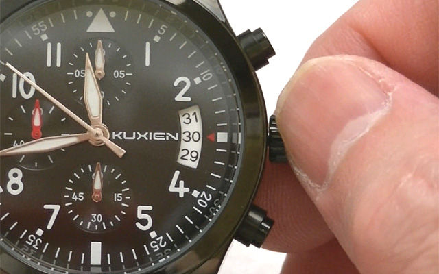 激安中華腕時計「KUXIEN」クロノグラフ